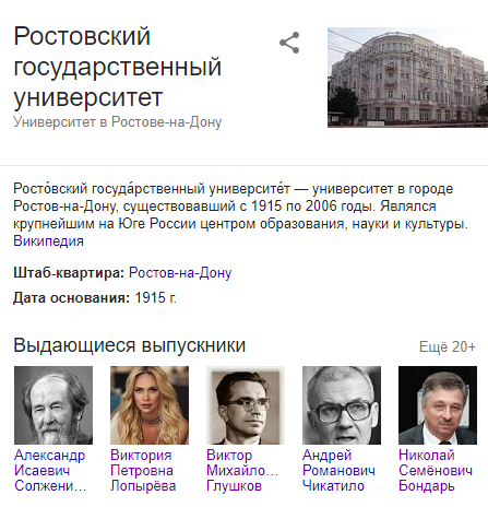 Google включил Чикатило в число «выдающихся выпускников» Ростовского университета (ФОТО)