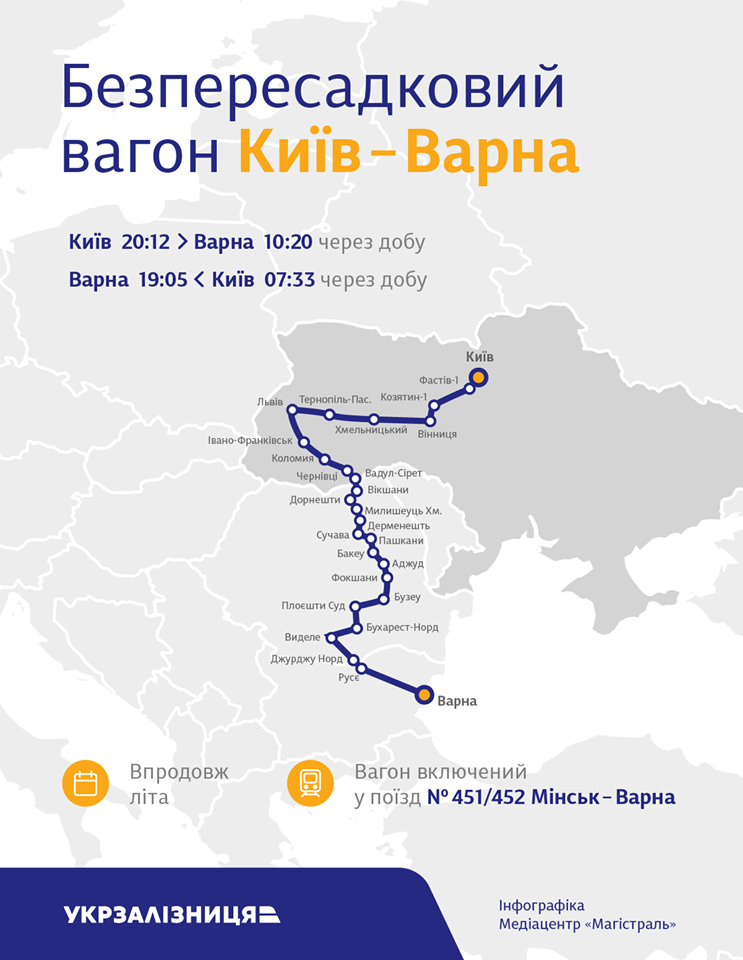 	Украинцы могут поехать в Болгарию на поезде: маршрут и цена
