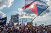 	В Праге прошла крупнейшая антиправительственная акция протеста
