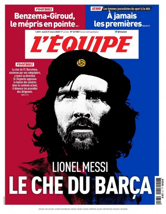 L’Equipe поместил Месси на обложку в образе Че Гевары (фото)