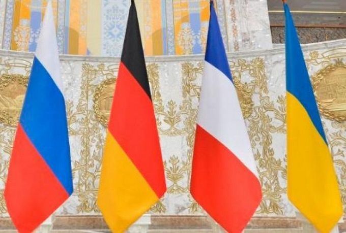 Флаги стран-участниц Нормандского саммита