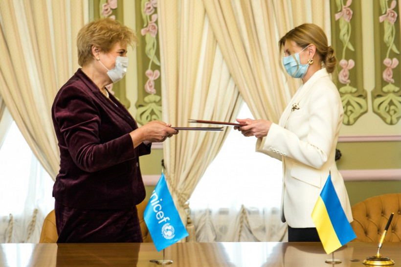 Зеленская и ЮНИСЕФ подписали меморандум относительно защиты прав детей