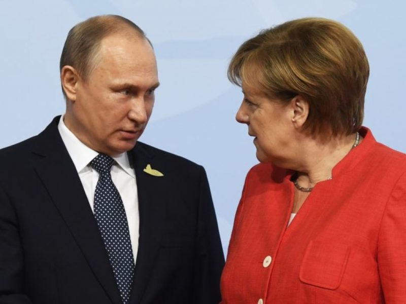 Путин и Меркель 