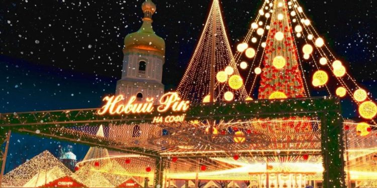 Визуализация новогодней елки в Киеве