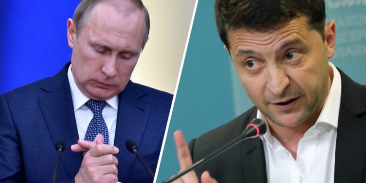 Владимир Путин и Владимир Зеленский