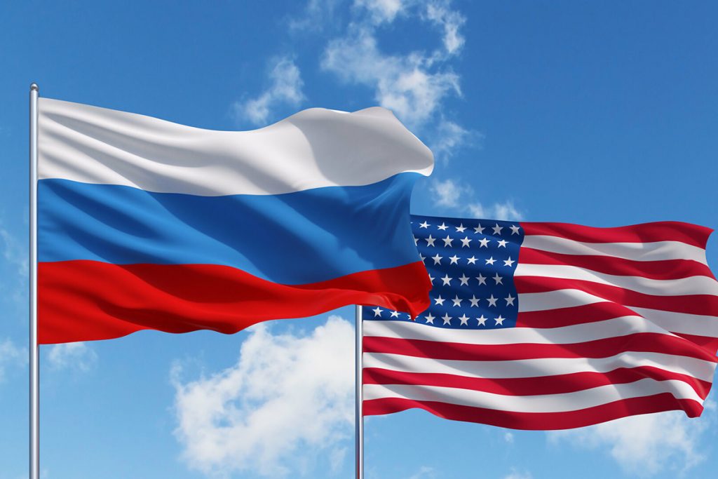 Флаги России и Америки