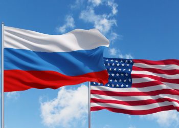 Флаги России и Америки