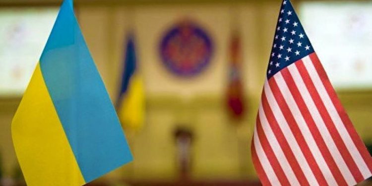 Флаг Украины и США