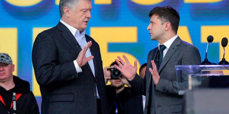 Петр Порошенко и Владимир Зеленский