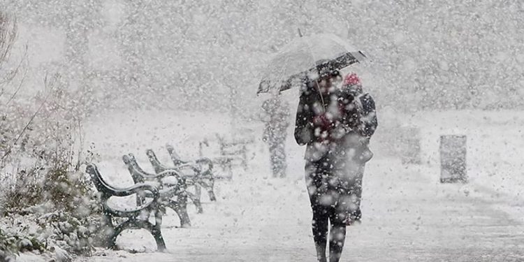 Снегопад в Украине