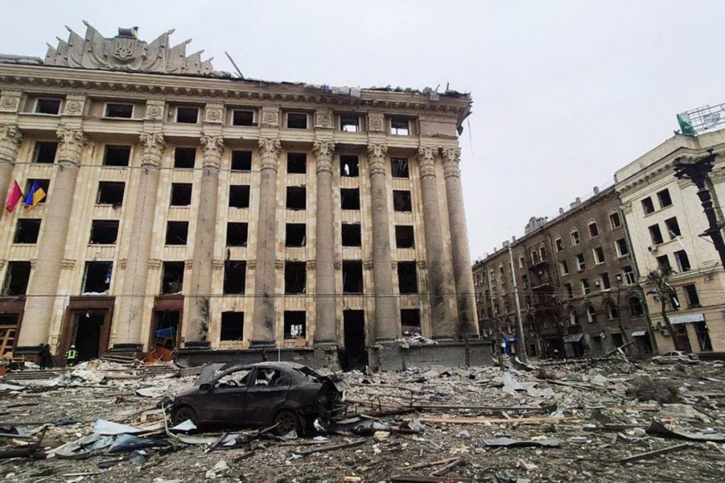 Разрушения в Харькове из-за обстрелов оккупантов