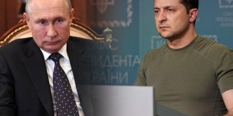 Владимир Путин и Владимир Зеленский