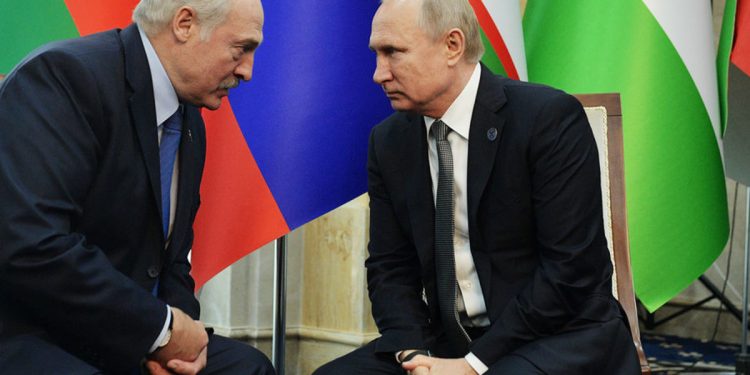 Володимир Путін і Олександр Лукашенко