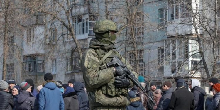 Оккупанты в Луганской области