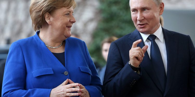 Ангела Меркель и Владимир Путин