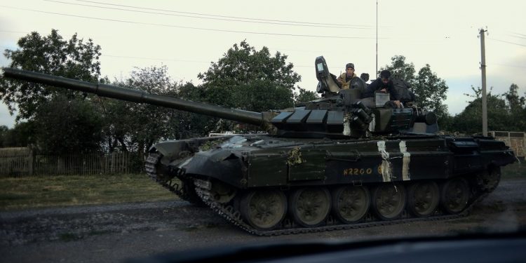 Российский Т-72Б3 на войне в Украине