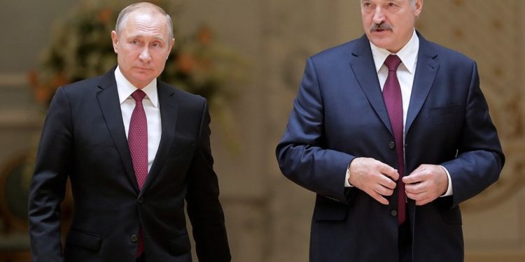 Володимир Путін і Олександр Лукашенко