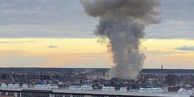 Взрыв аэропорта возле Чернобаевки