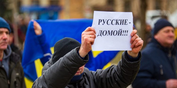 Митинг в оккупированном Херсоне