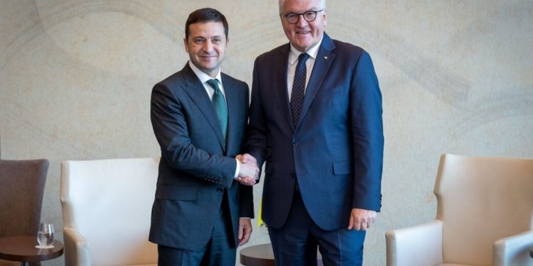 Владимир Зеленский и Франк-Вальтер Штайнмайер