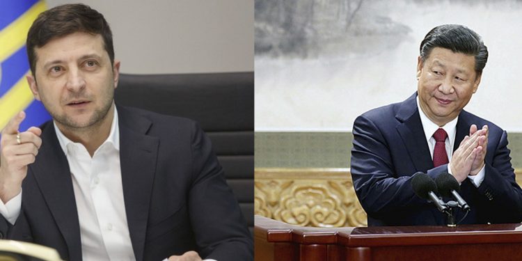 Владимир Зеленский и Си Цзиньпин