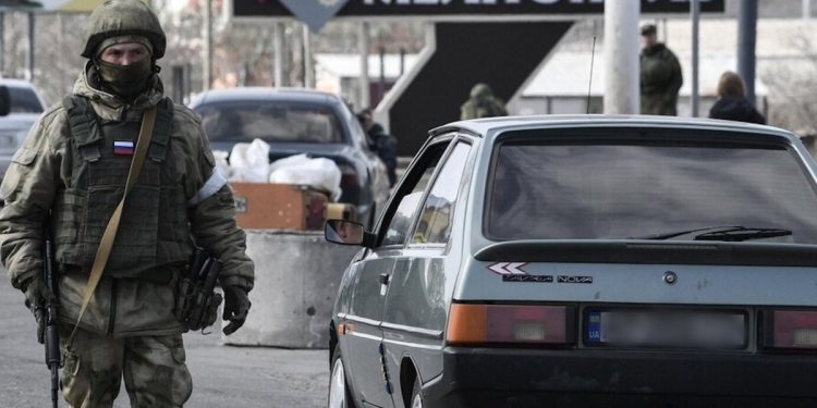 Окупанти в Мелітополі