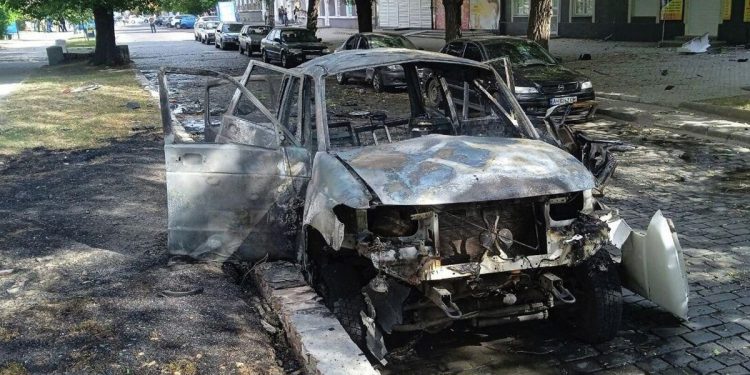 Взрыв в оккупированном Бердянске
