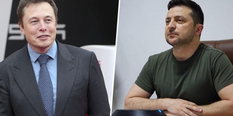 Ілон Маск та Володимир Зеленський