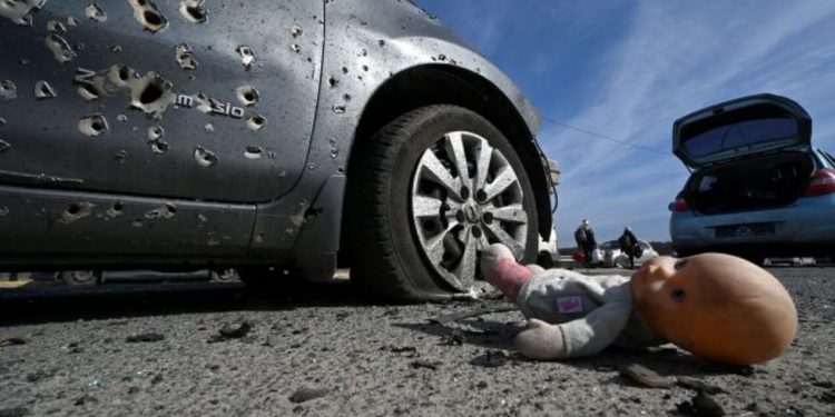 Расстрелянный автомобиль