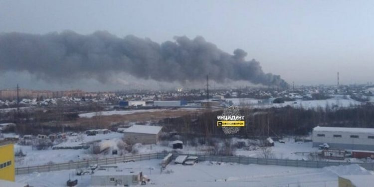 Пожар в Новосибирске