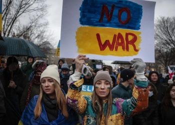 Антивоєнна акція у Польщі