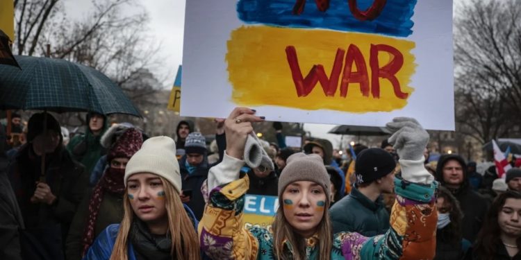 Антивоєнна акція у Польщі