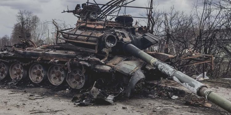 Знищений російський танк