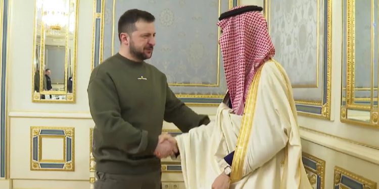 Володимир Зеленський та голова МЗС Саудівської Аравії