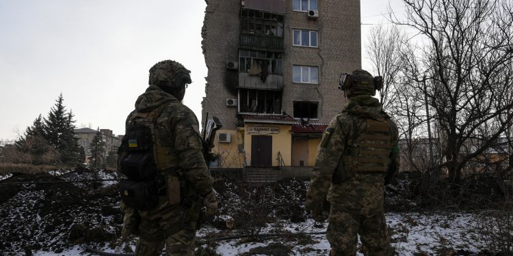 Українські військові в Бахмуті