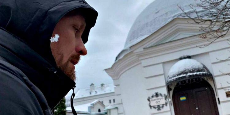 Олександр Усик на території Києво-Печерської Лаври.