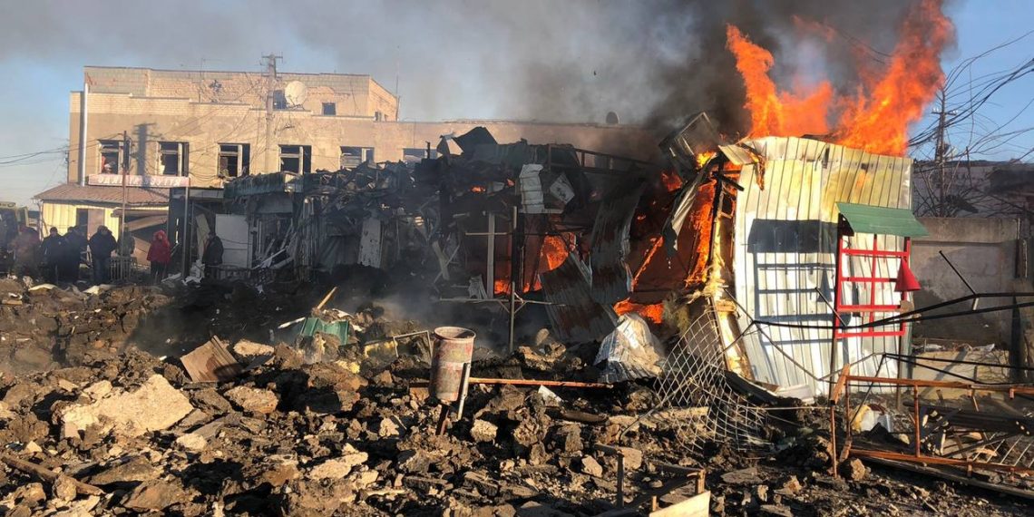 Обстріл України