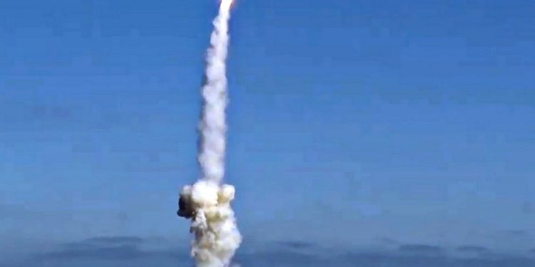 Запуск російської ракети.