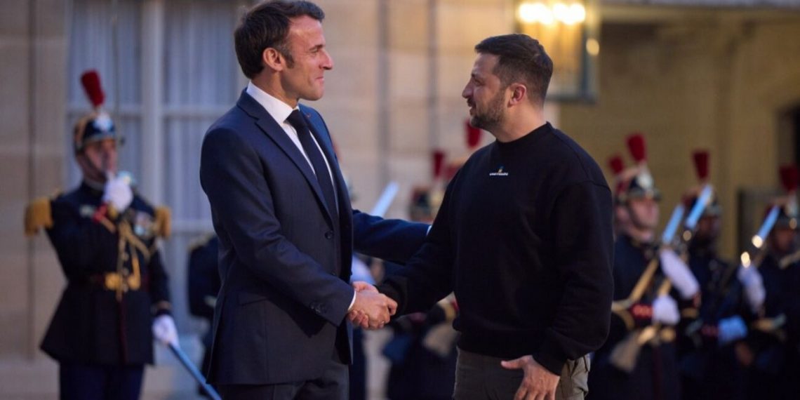 Еммануель Макрон і Володимир Зеленський