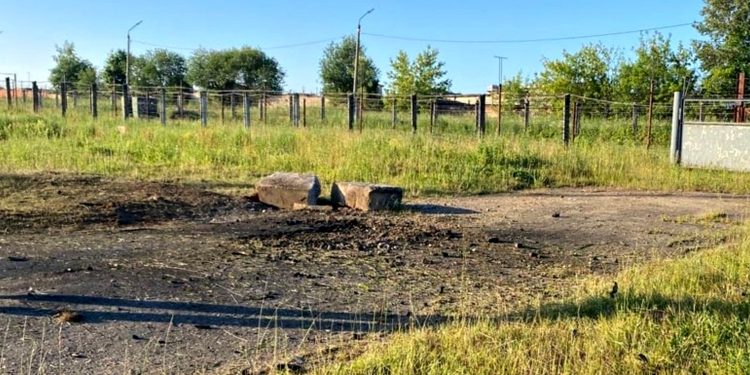 Місце падіння БПЛА.