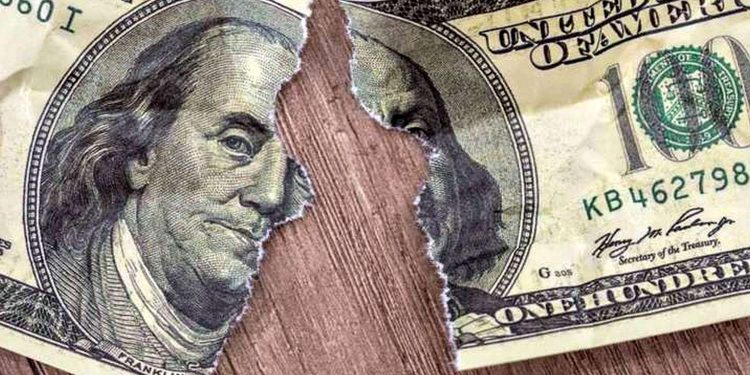 Рваний долар.