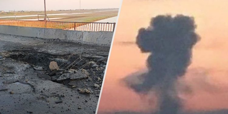 Чонгарський міст після удару