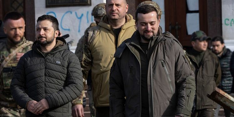 Володимир Зеленський, Андрій Ермак і Кирило Тимошенко