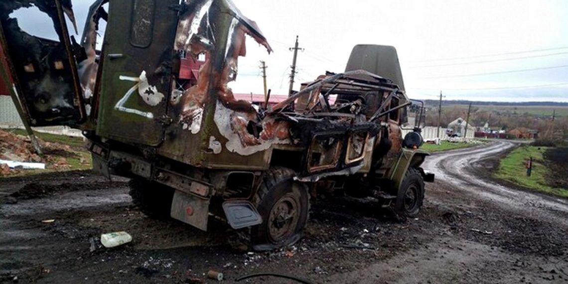 Знищена техніка окупантів.