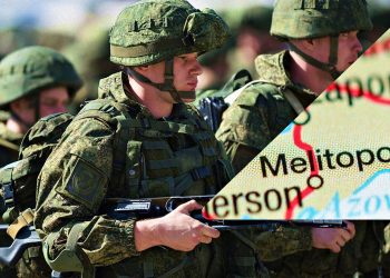 Окупанти в Мелітополі.