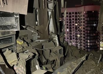 Удар БПЛА по Києву