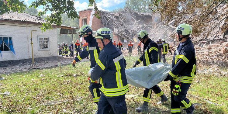 Удар по Ромнах.