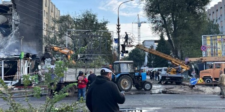 Удар по Черкасах.