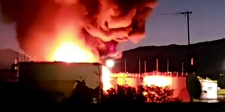 Пожежа на нафтобазі.