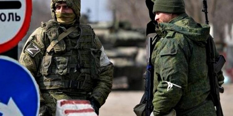Блокпост окупантів.